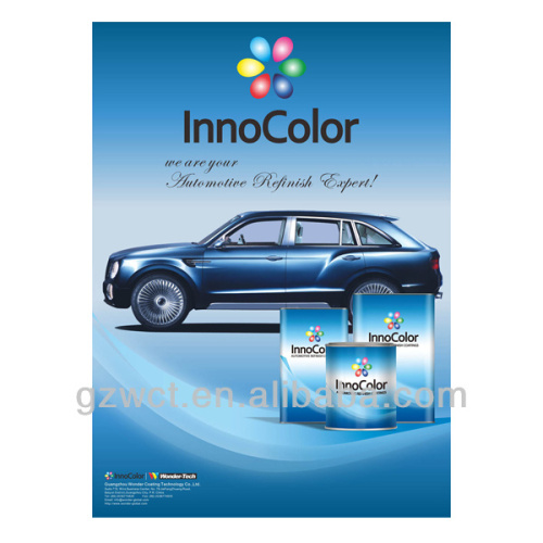 Tinta de cor sólida de bom nivelamento para repintura automotiva