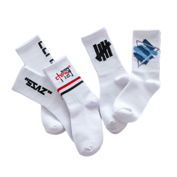 Anpassbare Herren -personalisierte 100% Baumwollgestrickte Logo -Socken für Baseballsportarten