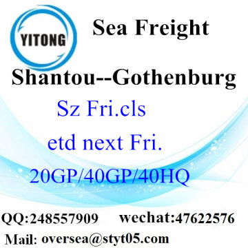 Porto de Shantou LCL consolidação de Gotemburgo