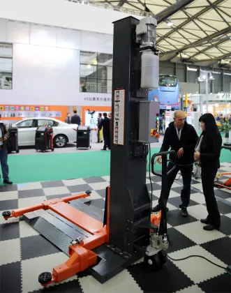 EAE mobile single post car lift 1 post moblie movable hydraulic car lift with CE