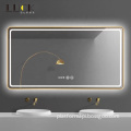 LED Bathroom Mirror with Time Display Vanity Mirror
