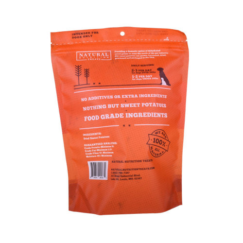 Bolsa de plástico para alimentos para mascotas resellables con cremallera