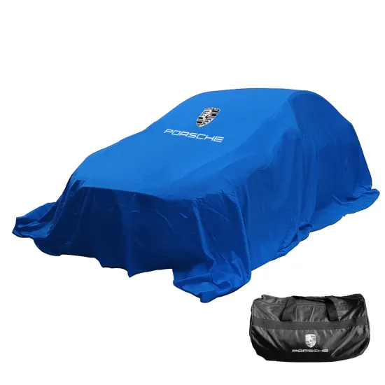 Custom Pongee Blue Sports Fabric for ABARTH CC Car Exhibition and Protection: OEM Size with Logo