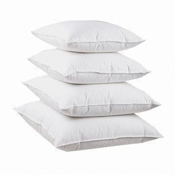 100% cotton cover duck down cushions, measures 40x40, 50x50 and 80x80cm