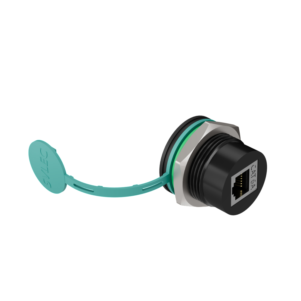 Cat.6A RJ45 Panelmount Bulkhead Coupler Cat.6A RJ45 Panelmount Bulkhead Coupler