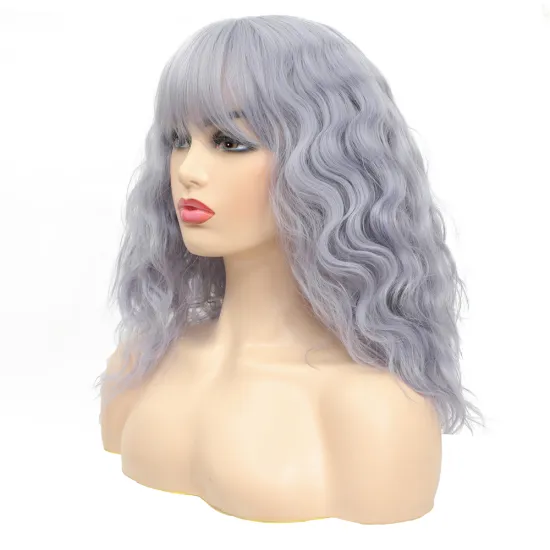 X-TRESS Excellent Quality Curly Machine Made Synthetic Hair Wigs With Bangs High Temperature Fiber Hair For Women Cosplay Wigs