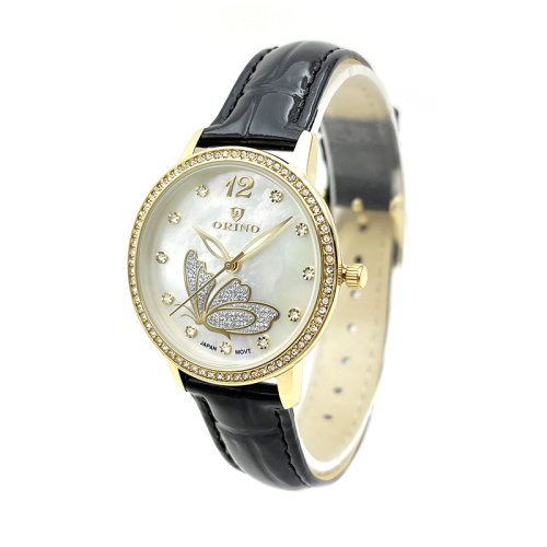 Mop Butterfly sur la montre Quartz de Dial Lady