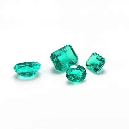 Lab Emerald Colombian Color Emerald cut 14x10