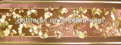 Golden Wallpaper Border PVC wallpaper
