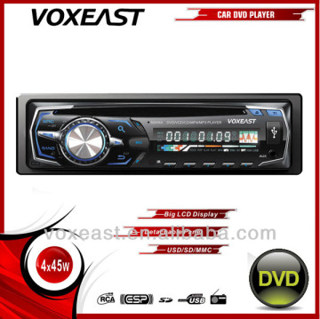 1 din Car DVD player with fixed panel and rear Aux input