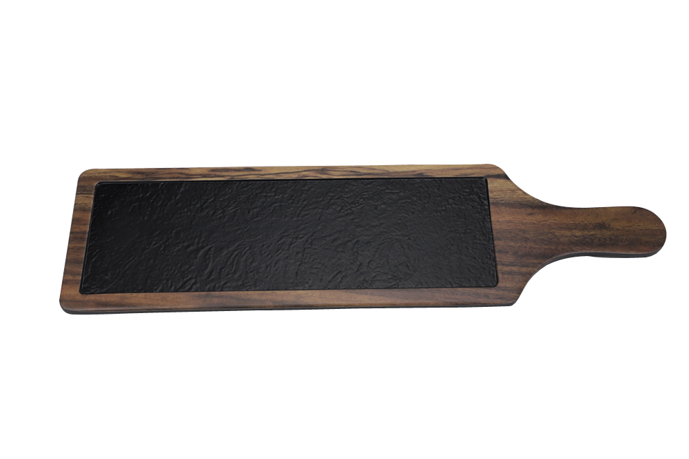 18 Inch Wood Grain Decal Pizza Tray