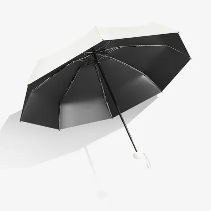 Black Manual Control Five-Fold Sun Umbrella for Adults - Giveaway Item