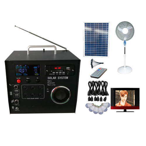 40w LCD-solgenerator med radio