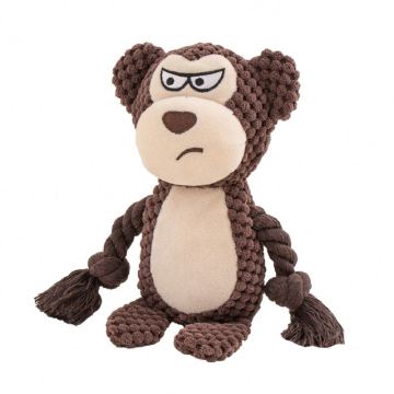 Pig Elephant Duck Interactive Chew Dog Toy with Rope and Squeaker
