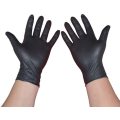 Trabajo libre de polvo guantes de nitrilo industrial negro