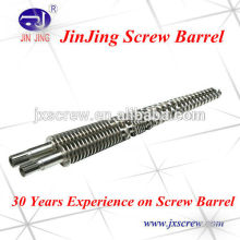 Pvc extrusion ပရိုဖိုင်အတွက် SJSZ Bimetallic conical အမွှာဝက်အူစည်