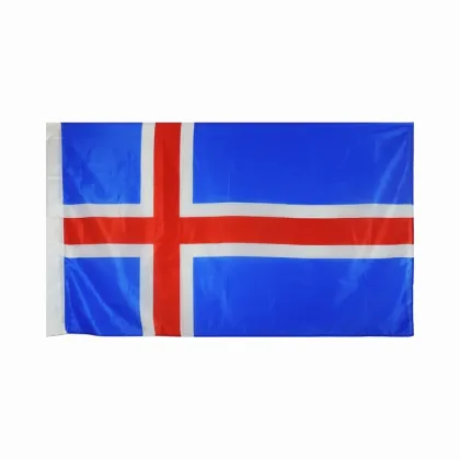 Custom polyester hign quality Iceland flag 3x5