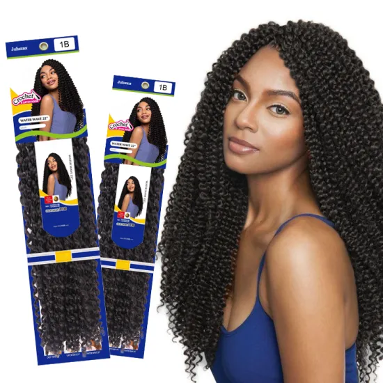 Wholesale Pre Loop 22 3 Color Water Wave Long Extensions Bohemian Waterwave 18 Inch Crochet Braid Hair Passion Twist
