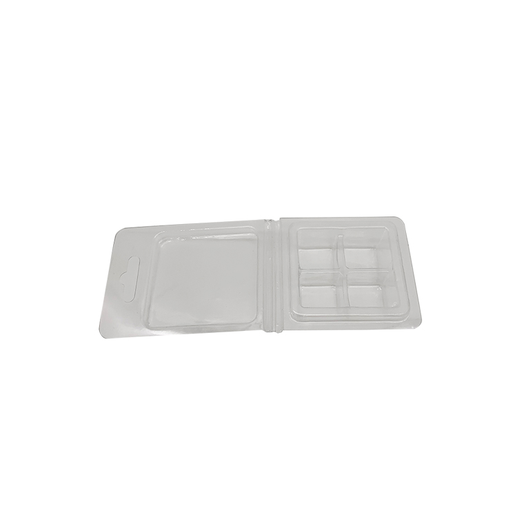 Transparent cavity wax melt clamshell packaging