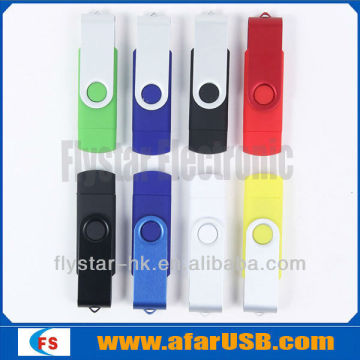 2014 New otg usb flash disk ,Mobile phone swivel usb stick 4gb
