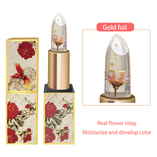 Pack of 6 Crystal Dry Flower Jelly Lipstick