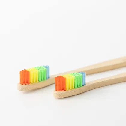 Rainbow Plastic-Free Bamboo Toothbrushes