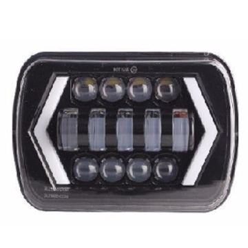 45W 4x6 Inch LED Truck Headlight - High Low Beam DRL Rectangle Square Black 5*7inch