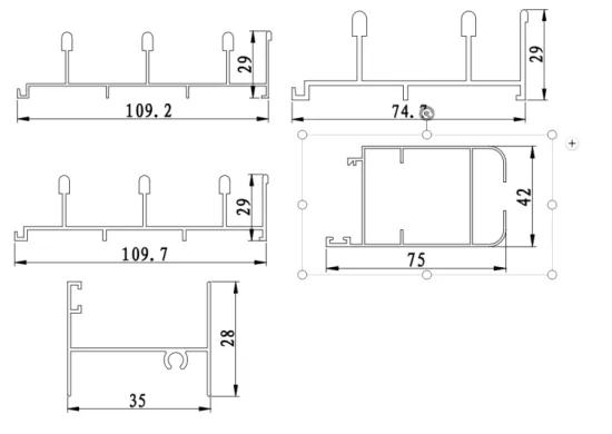 Nigerian Series Thermal Break Sliding Window & Door Aluminum Profiles