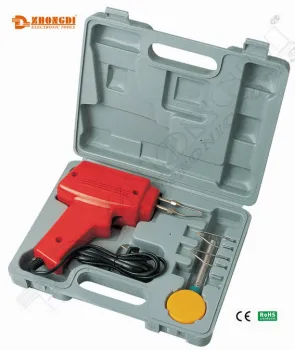 Zhongdi ZD-507B: Professional Soldering Gun Kit with Flux and Tips in Plastic Case (100W/150W)