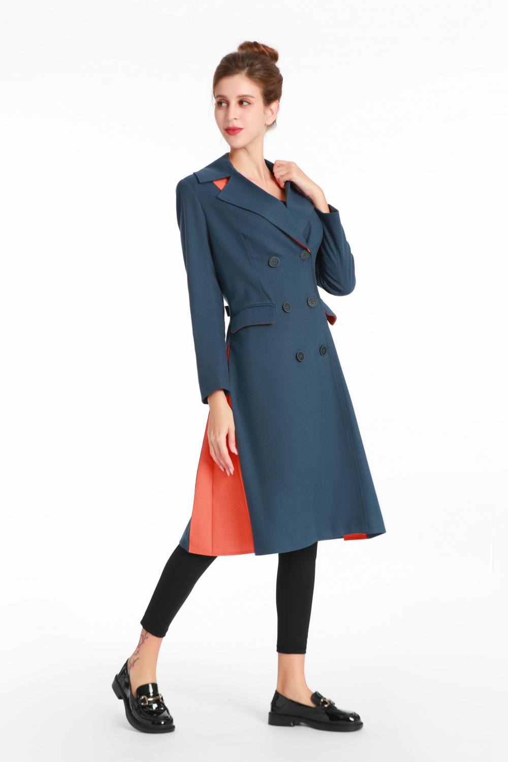 New Suit-style Long Sleeve Trench Coat