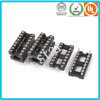 Custom 16 Pin IC Socket Round Pin 2.54mm Pitch Pin Header