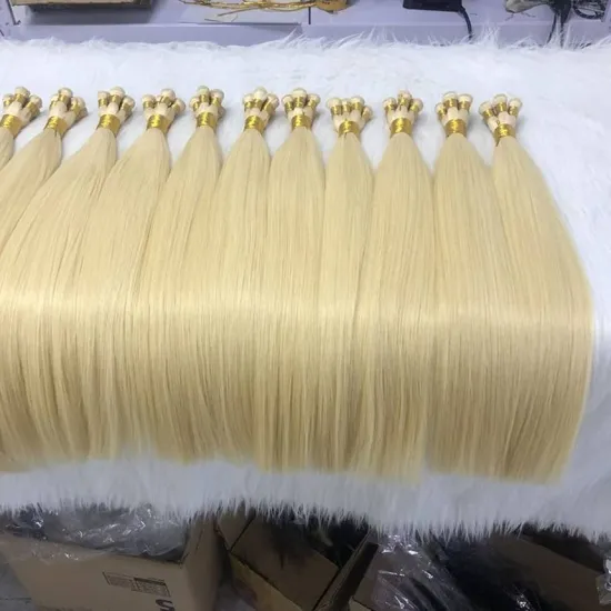 Factory Wholesale Price 613 Blonde Hair Extensions , 10- 32 Inch Long Inch 613 Blonde Straight Human Hair Bundles