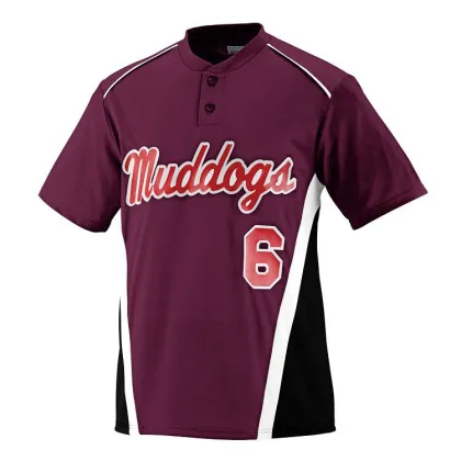 Sublimated quick dry plus size baseball shirt