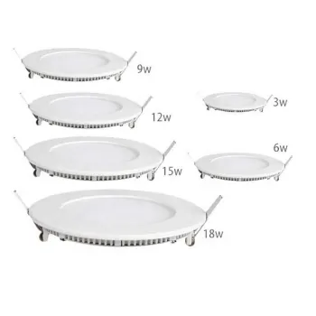 Factory Wholesale Ultra Slim LED Panel Lights 3W-24W for Ceiling Recessed Lighting