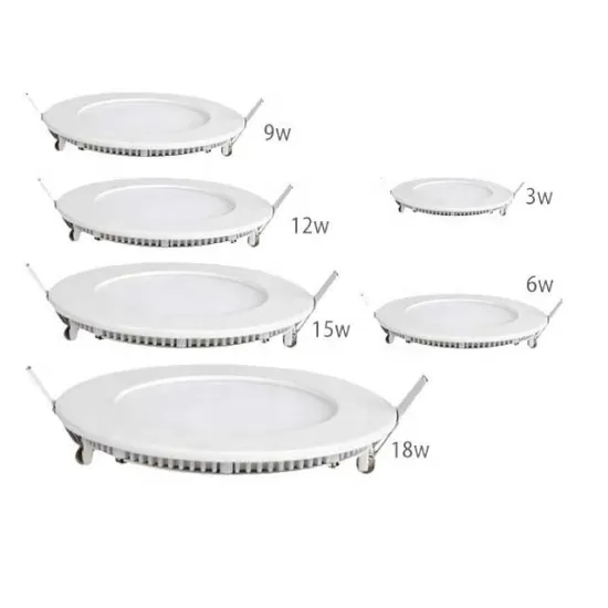 Factory Wholesale Ultra Slim LED Panel Lights 3W-24W for Ceiling Recessed Lighting