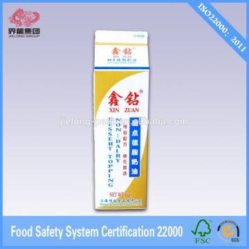 Gable Top non-dairy cream 1 liter carton