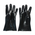 PVC dipped gloves rough finish interlock liner 11''