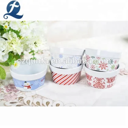 Custom Printing Ceramics Food Ramekin Ceramic Cake Cup