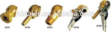 Ball foot air chuck of tire pressure gauge