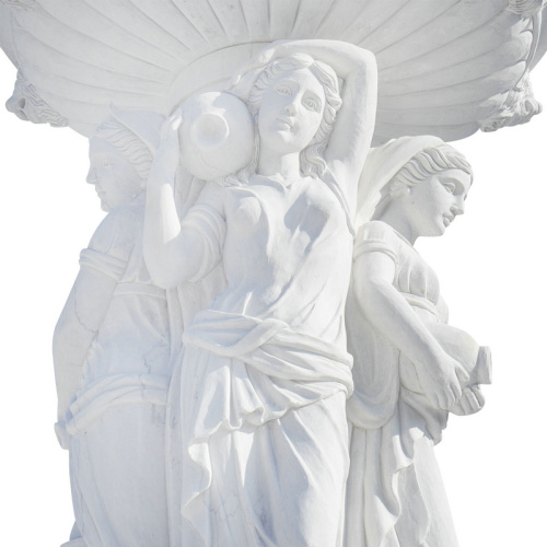 Marble Tiered Lion Fountain Elegant Garden Park Decor