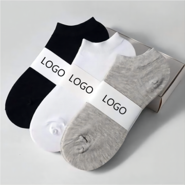 Top Quality White, Black, and Gray Cotton Sport Socks for Men: Ankle Length with Package - Disposable Options Available