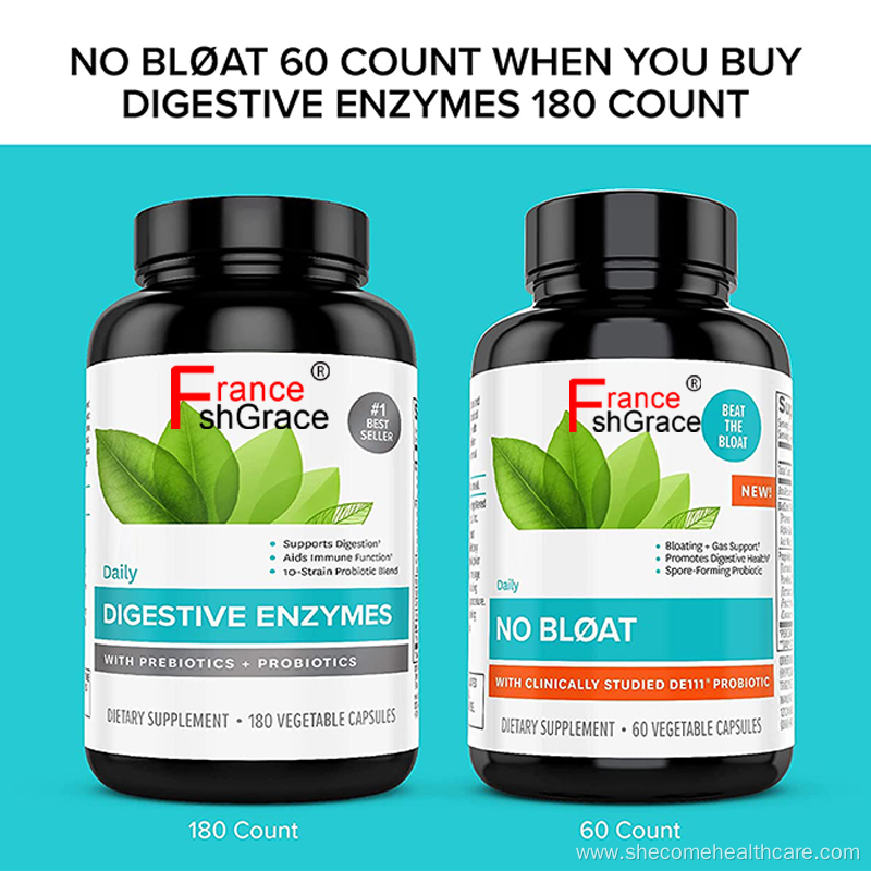 Digestive Capsules Gut Health Multi Enzymes with Probiotics