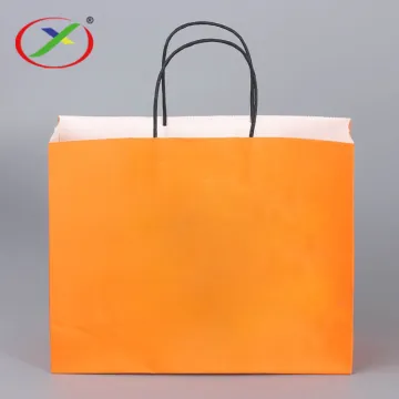Factory price wholesale printed brown kraft paper bag