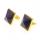 Amethyst Craved Pyramid Stud Earrings