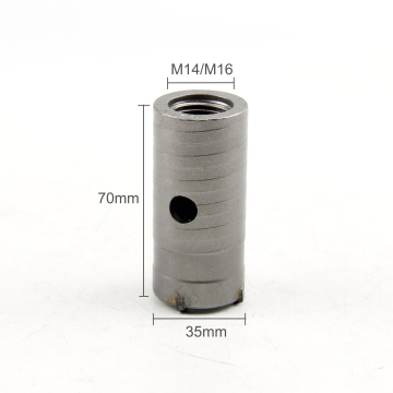 35mm Diameter M14/M16 Shank Rotary Hammer Drill Bits for Concrete and Hard Stone - 2 Cutter Spline