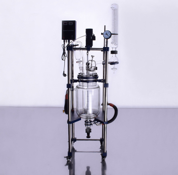 HIgh temperature heating chemical 10l glass reactor