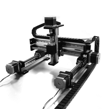 3-Axis Slide Table with Linear Guides: XY-Table Mechanism, 2-Axis XY Table with Motor