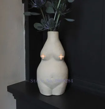 modern Nordic style Creative The body art Abstract female nude manual Ceramic vase Home living room accessories flower vase