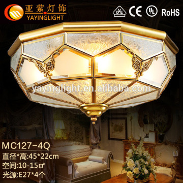 retro matting glass brass ceiling lamps, retro marble copper ceiling lamps
