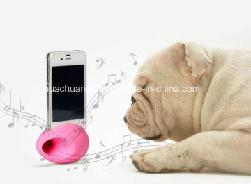 Promotiona Silicone Egg Phone Stand, Silicone Loudspeaker